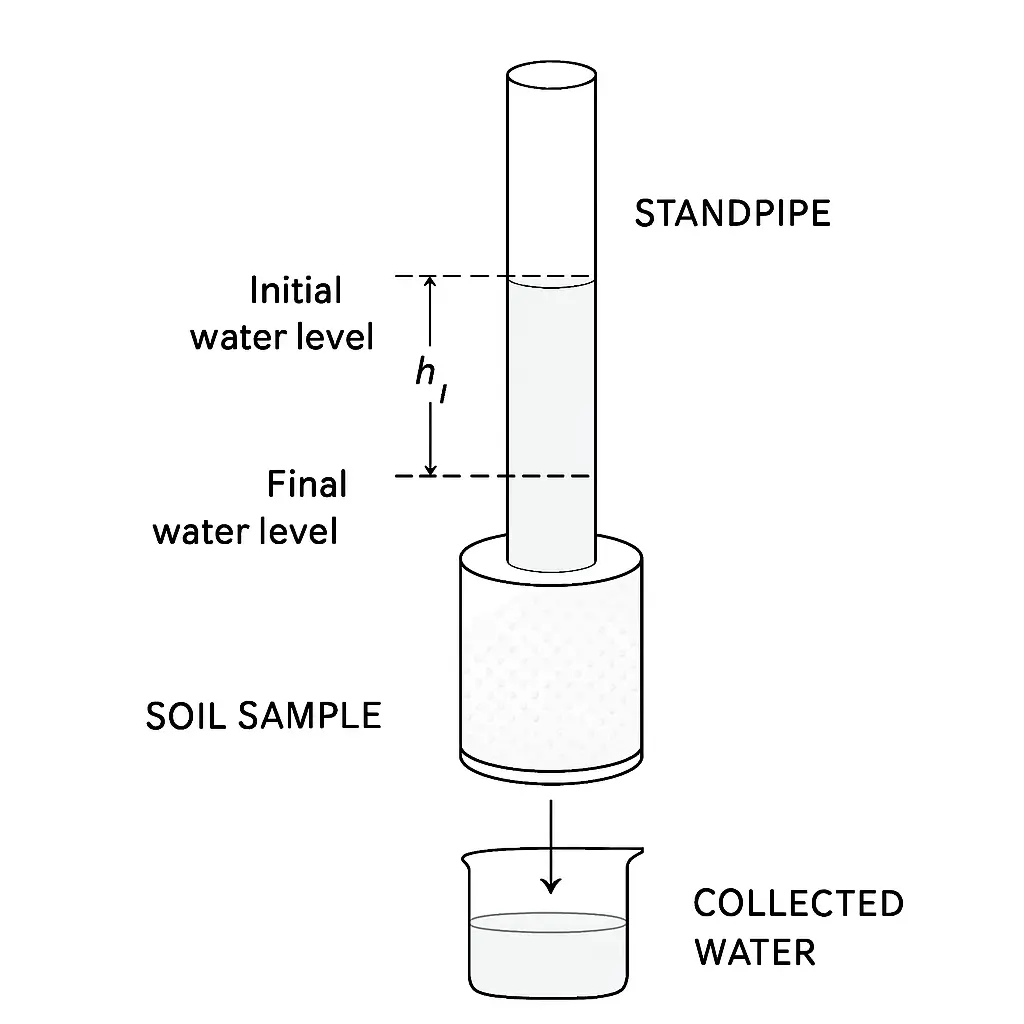 soil permeability test falling head